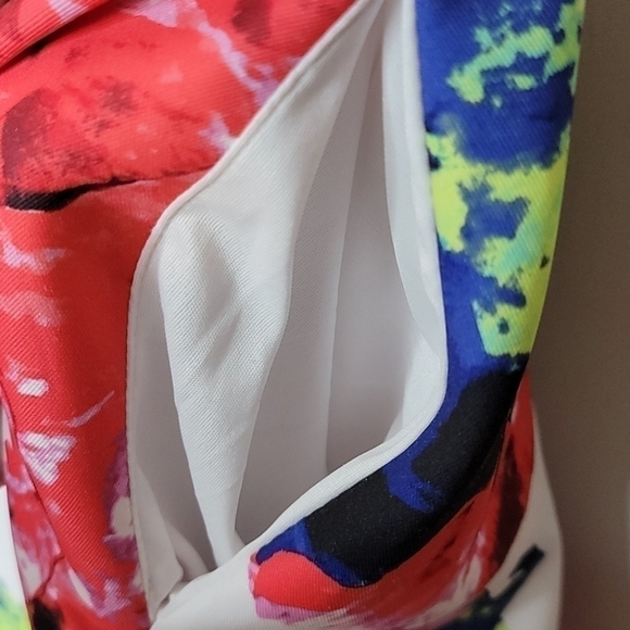 MILLY Scuba A Line Summer Floral Dress - Picture 6 of 11